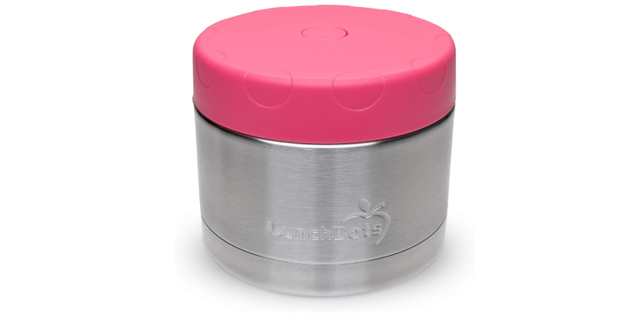  LunchBots 12oz thermos Stainless Steel Wide Mouth - Insulated thermos With Vented Lid - Keeps Food Hot or Cold for Hours - Leak-Proof Portable Thermal Food...