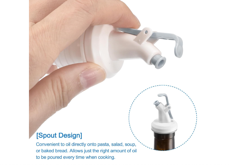  uxcell Olive Oil Spouts, 5Pcs Oil Vinegar Bottle Stopper Spout, Leakproof Nozzle Dispenser Wine Pourer for 7/8" Bottle Mouth Olive Oil, Vinegar, Wine...