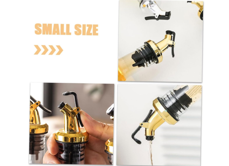  KICHOUSE 5pcs Leakproof Oil Vinegar Bottle Stopper Spout Wine Pourer Oil Dispenser for Kitchen Use for Friends Family Gatherings