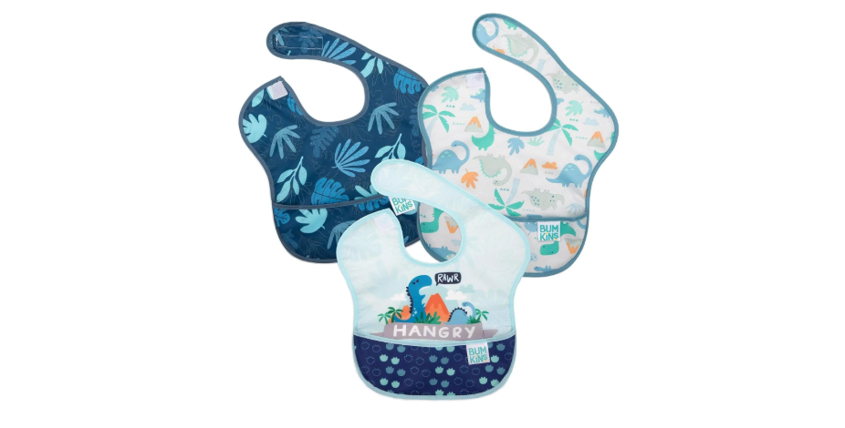 Bumkins Bibs for Girl or Boy, SuperBib Baby and Toddler for 6-24 Months, Essential Must Have for Eating, Feeding, Baby Led Weaning Supplies, Mess Saving,...