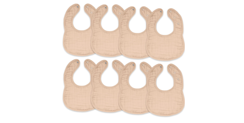 Comfy Cubs Muslin Bibs for Babies, Pack of 8 - Soft and Highly Absorbent, Feeding, Drool and Teething Bib, Adjustable Snaps - Stylish & Colorful Unisex...