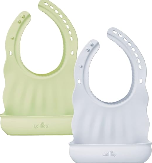 Lollipop Silicone Baby Bib | BPA Free, Skin-friendly, Soft, Comfortable, Adjustable Silicone Bibs for Babies & Toddlers
