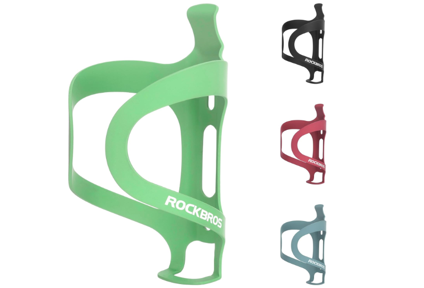 ROCKBROS Bike Water Bottle Cage Holder Lightweight Alloy Aluminum Bicycle Water Bottle Holder Cages Secure Hold Brackets for MTB, Road,Gravel Bike，Green