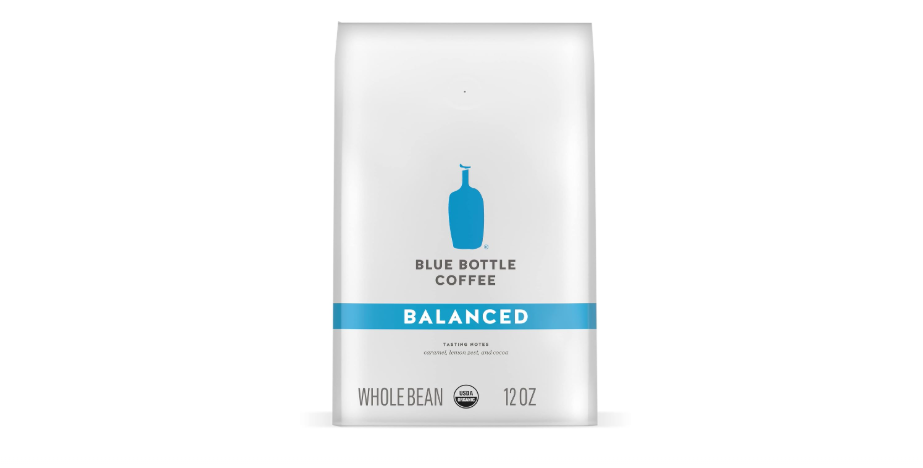 Blue Bottle Whole Bean Organic Coffee, Balanced, Medium Roast, 12 Ounce bag (Pack of 1)
