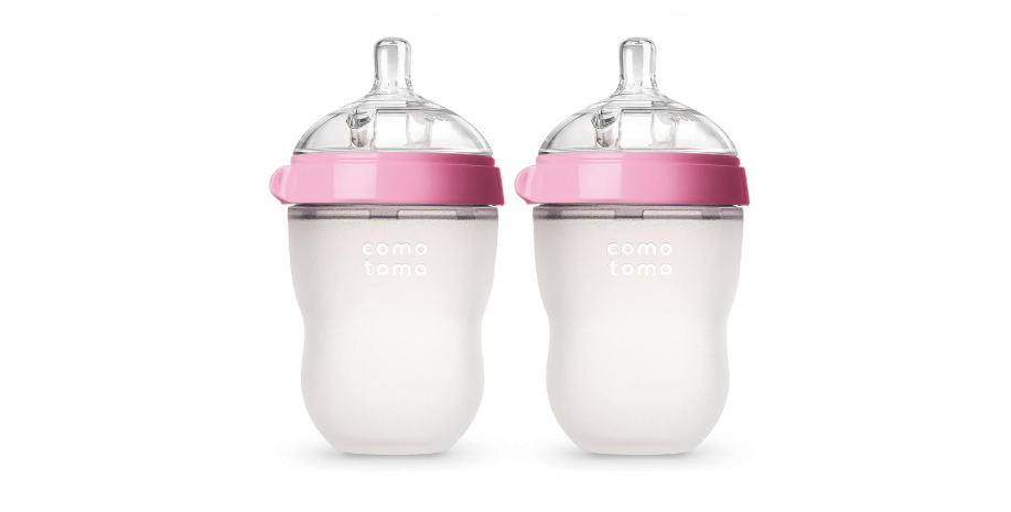  Comotomo Baby Bottle Double Pack, Pink, 8oz