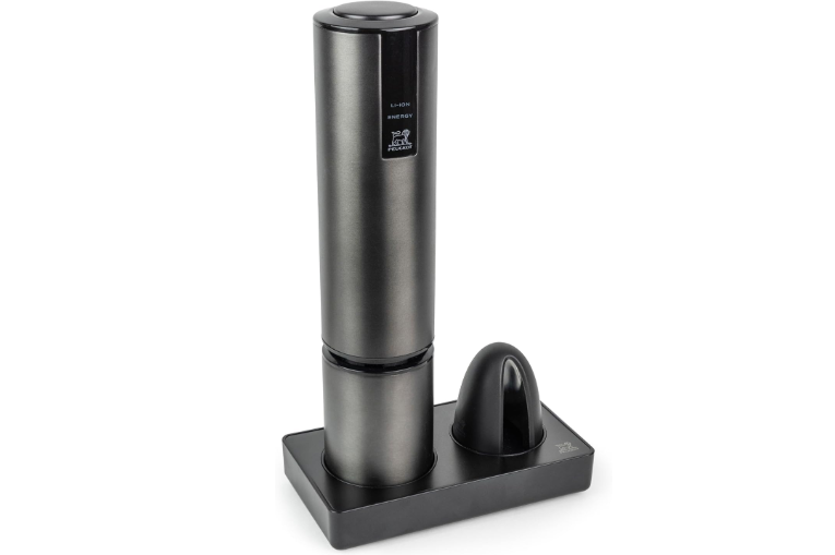 Peugeot Elis Touch Rechargeable Electric Corkscrew With Foil Cutter, Carbone
