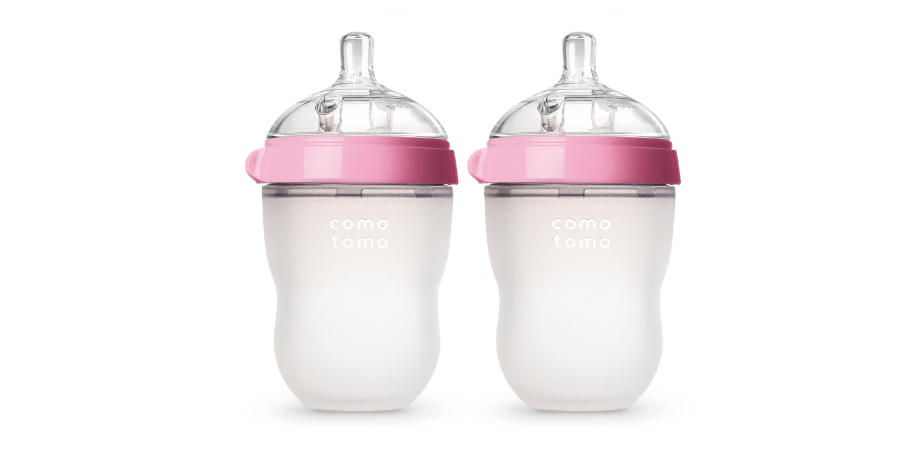 
Comotomo Baby Bottle Double Pack, Pink, 8oz