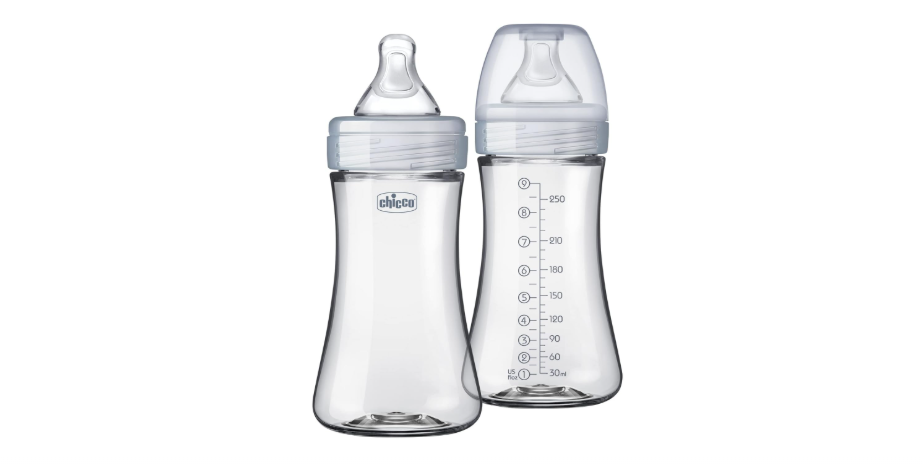 
Chicco Duo 9oz. Hybrid Baby Bottle with Invinci-Glass Inside and Plastic Outside | Dishwasher, Bottle Warmer, and Electric Sterilizer Safe | Intui-Latch...