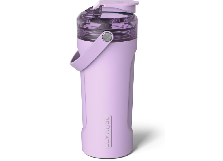  BrüMate MultiShaker Blender Shaker Bottle | 100% Leakproof Insulated Stainless Steel | Pre Workout and Protein Shaker Bottle for the Gym | 26oz (Lavender)