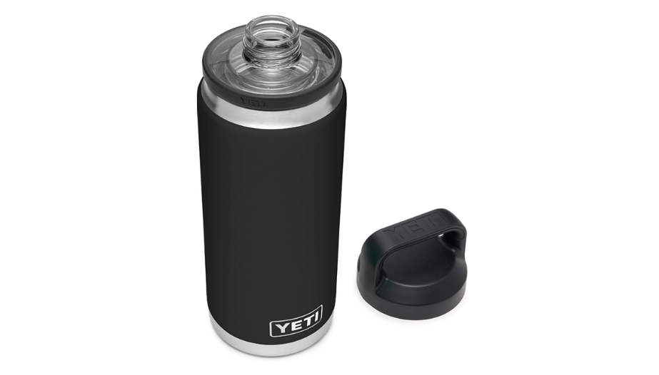 YETI Rambler 26 oz Bottle, Vacuum Insulated, Stainless Steel with Chug Cap, Black
