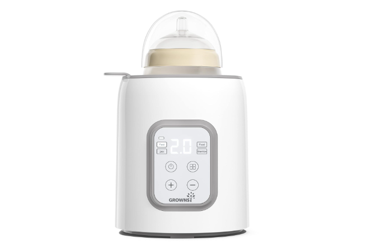 Bottle Warmer, Grownsy 8-in-1 Fast Baby Bottle Warmer with Timer, Safe for Breastmilk Nutrients, Accurate Temperature Control, with Defrost, Sterili-zing,...