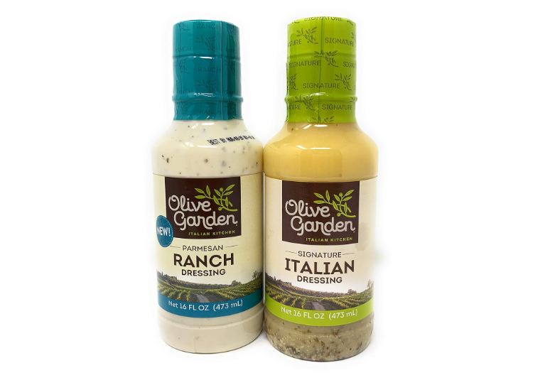 Olive Garden Signature Italian Dressing (16 fl oz) Olive Garden Parmesan Ranch Dressing (16 fl oz)! (2 Pack) Salad Dressing! Delicious Salad Dressing! 