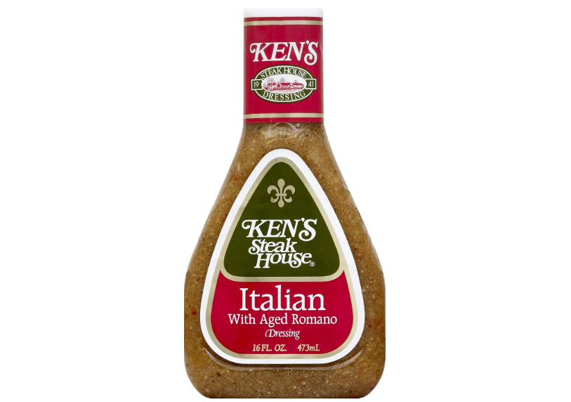 Ken's Steak House Italian Dressing with Aged Romano, 16 oz (Pack of 1) 