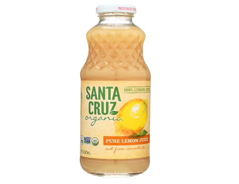 Santa Cruz Lemon Juice 100% Organic - 12 x 16 ozs. 