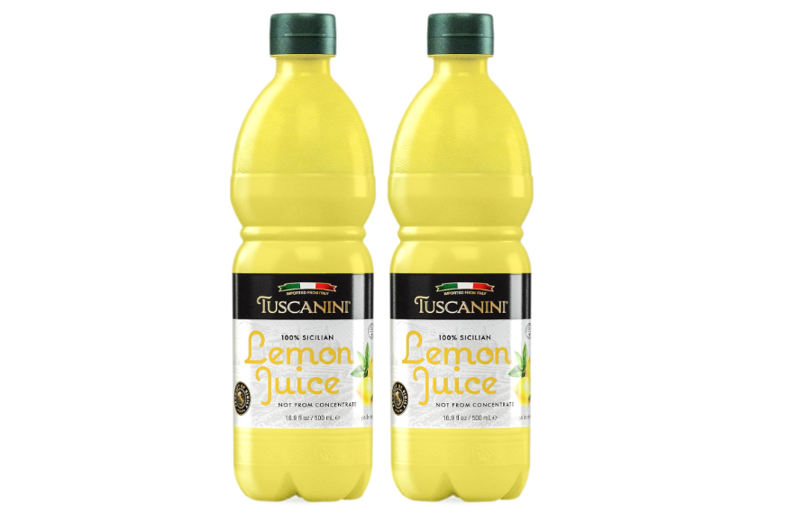 Tuscanini 100% Sicilian Lemon Juice, Not from Concentrate,16.9oz (2 Pack) No Water Added | Convenient Size - Fits Nicely in Refrigerator | Product of Italy | Certified Kosher (Including Passover)
