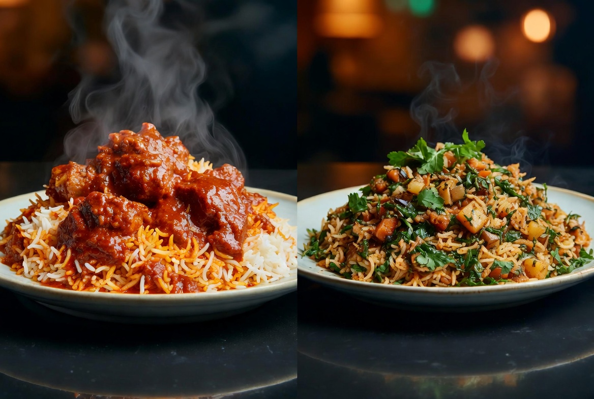 Comparison of traditional and plant-based Vijayawada biryani for health benefits