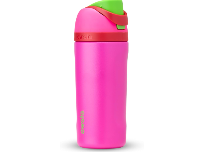 Owala Kids FreeSip Insulated Stainless Steel Water Bottle with Straw, BPA-Free Sports Water Bottle, Great for Travel, 16 oz, All the Berries