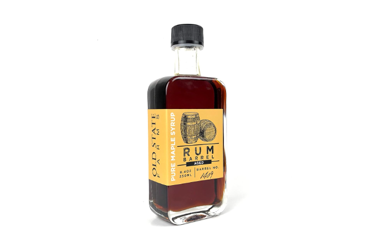 Old State Farms - Jamaican Rum Barrel Aged Pure Maple Syrup - Organic - NON GMO - Vegan - All natural sweetener - 250ML - 8.4oz