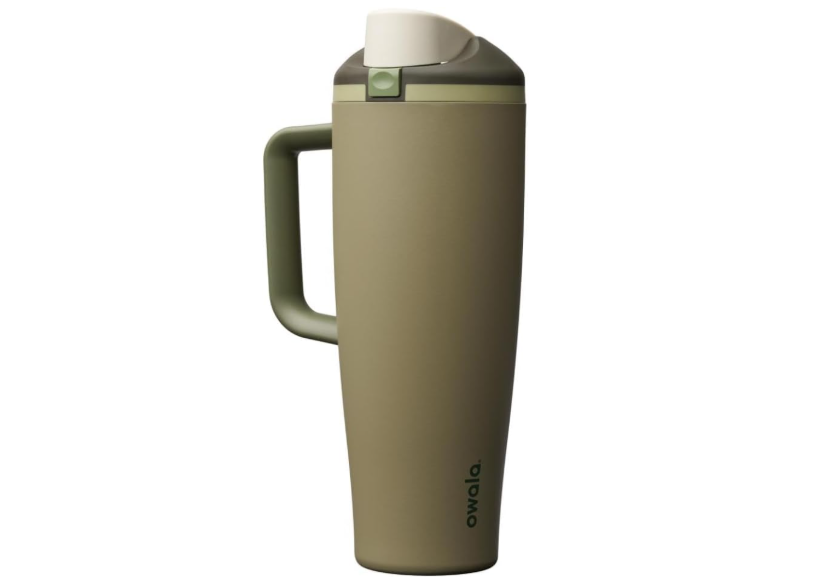 Owala FreeSip Tumbler Insulated Stainless Steel Water Bottle with Built-in Straw and Side Handle, For Travel, Work, School, and Sports, 40oz, BPA Free, Leak... 
