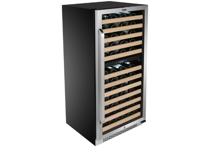 Whynter BWR-0922DZ 92 Built-in or Freestanding Stainless Steel Dual Zone Compressor Large Capacity Wine Refrigerator Rack for Open Bottles and LED Display,... 