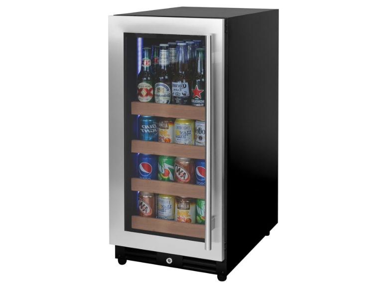 Allavino 15" Wide Reserva Series Stainless Steel Left Hinge Beverage Center 