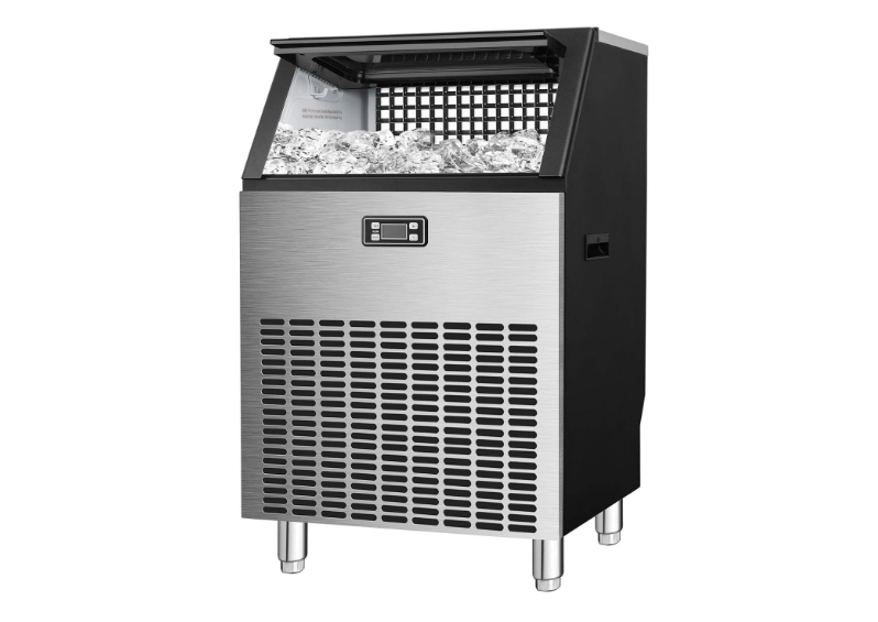 Antarctic Star Commercial Ice Makers Machine Stainless Steel Makers 200 Lbs of Ice Per 24H with 48 Pounds Storage Capacity Ice Cubes Freestanding... 