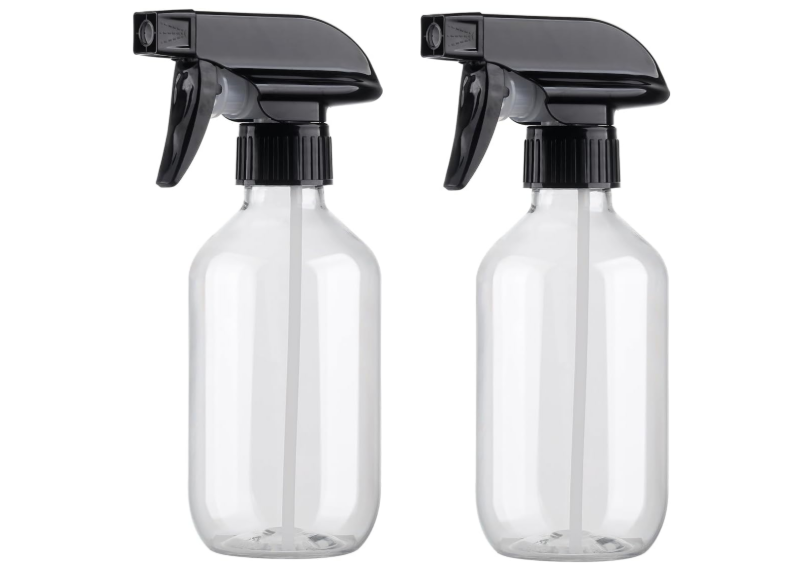 KREMORV Spray Bottles 10oz/300ml Plastic Spray Bottle Empty Refillable Container with Adjustable Head Sprayer, Mist/Stream Water Bottle for Cleaning... 