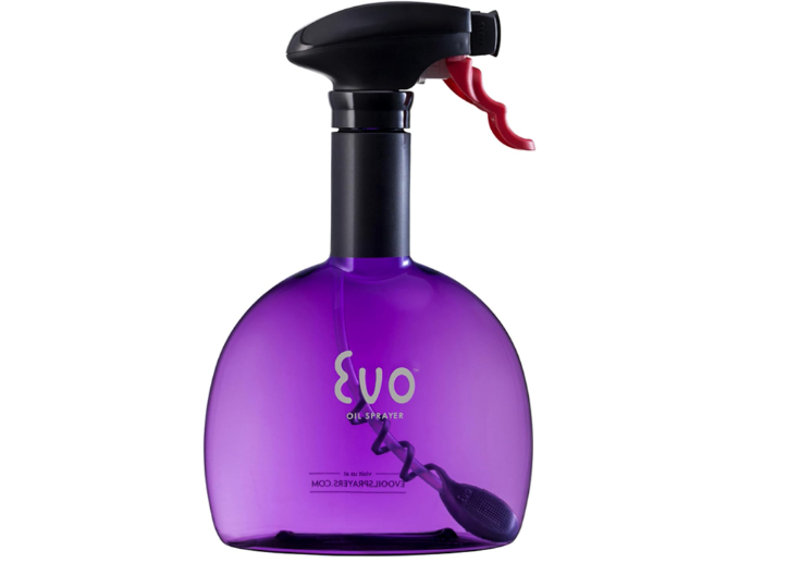 Evo Original Oil Sprayer, Non-Aerosol for Olive Oil, Cooking Oils, and Vinegars, Purple, 24-Ounce Capacity 