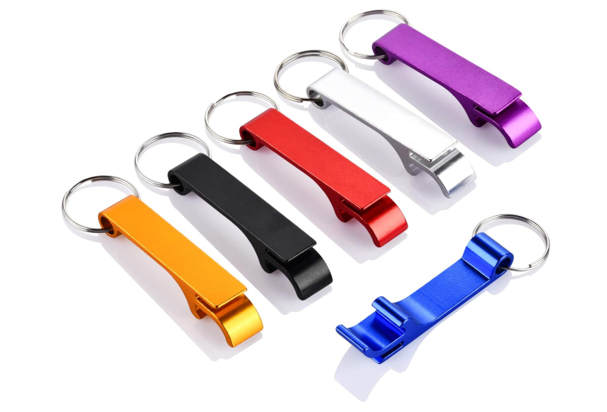 Mcyye 6PCS Colorful Mcyye Beer Bottle Openers, Premium Metal Keychain Bottle Opener, Beverage Bottle Opener for Men, Women, Small and Practical, Easy to... 
