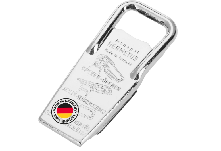 Westmark Hermetus Steel 3-in-1 Bottle Opener & Resealer – German Beer Bottle Opener with Airtight Seal, Made from Heavy-Duty Steel, Traditional Design 