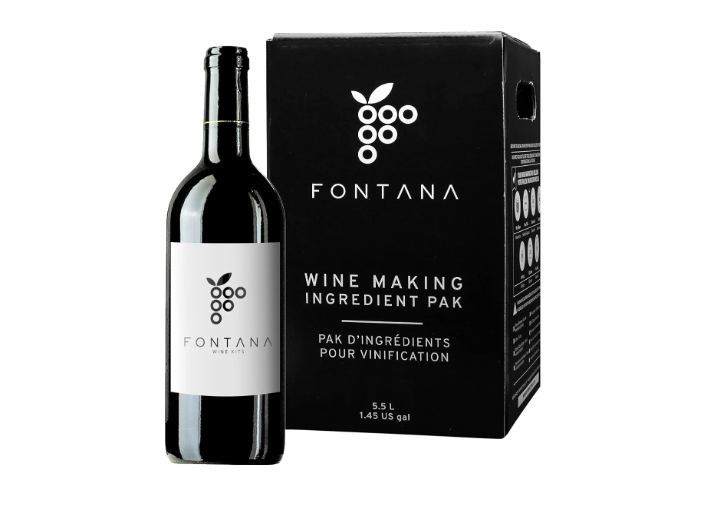 Fontana French Cabernet Sauvignon Wine Kit Ingredients - 6 Gallon DIY Kit - Makes 30 Bottles of Wine 
