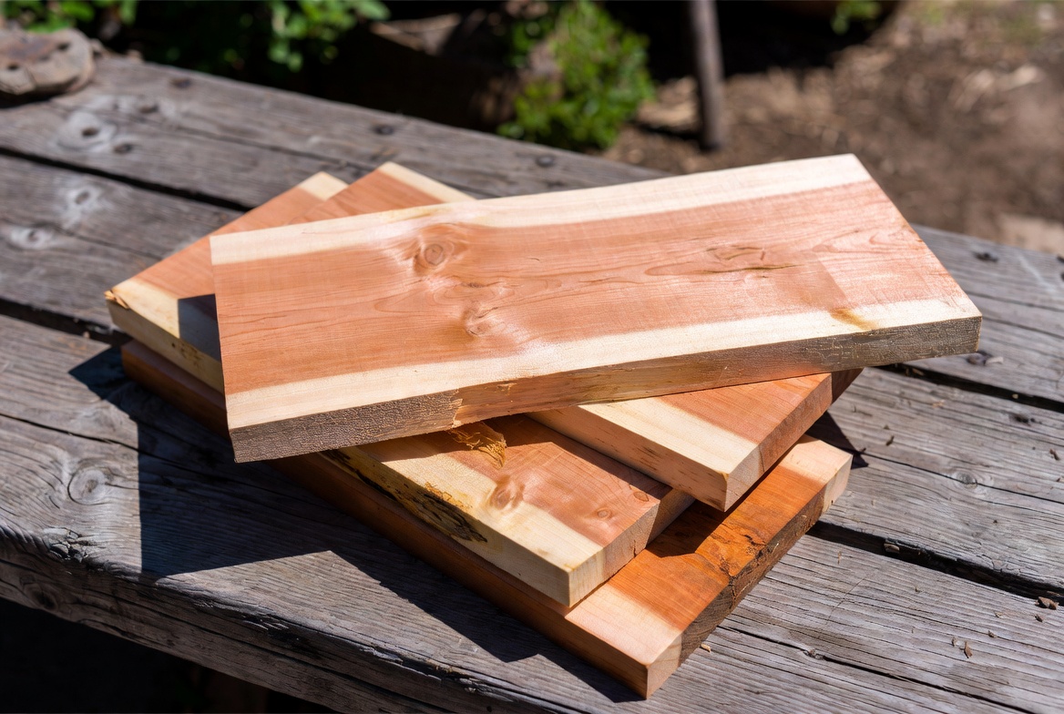 Food-grade Western Red Cedar planks for safe and sustainable grilling