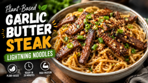 garlic butter steak lightning noodles