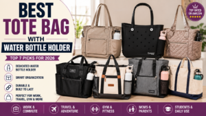 best tote bag with water bottle holder