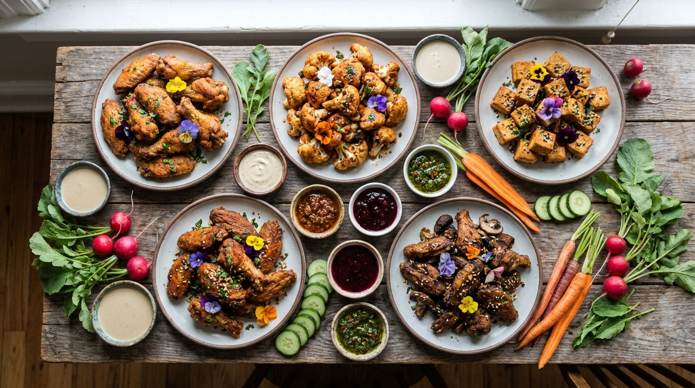 Tyson foodservice chicken wings versus plant-based wing alternatives