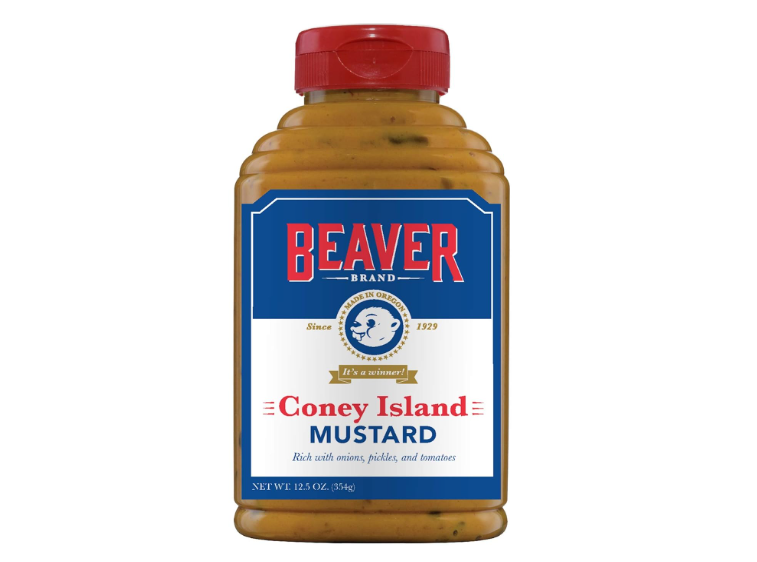 Beaver Coney Island Hot Dog Mustard, 12.5 Ounce Squeeze Bottle (Pack of 6)