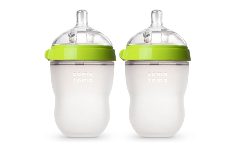 Comotomo Baby Bottle Double Pack, Green, 8oz 