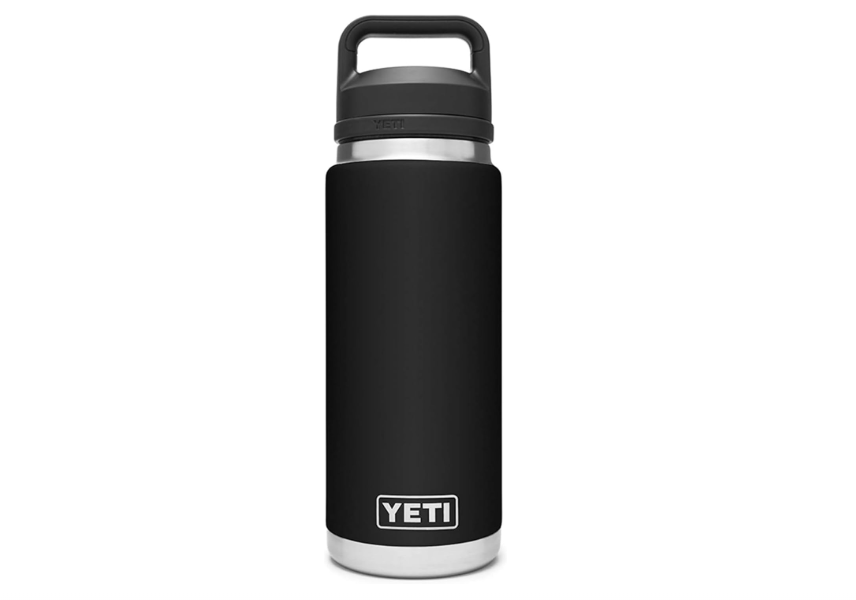 YETI Rambler 26 oz Bottle, Vacuum Insulated, Stainless Steel with Chug Cap, Black 
