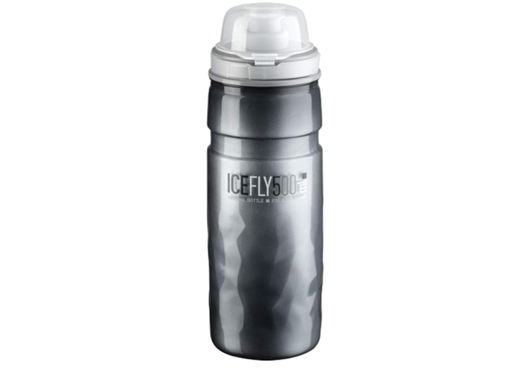 ELITE Icefly Water Bottle – 500ml – Smoke – Insulated, BPA-Free, Easy-Squeeze Cycling Bottle 