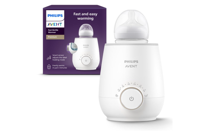 Philips Avent Premium Fast Bottle Warmer, with Smart Temperature Control, Water Bath Technology, Automatic Shut-Off, Model SCF358
