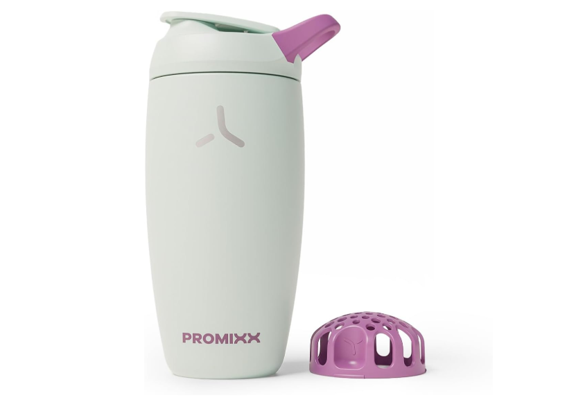 Promixx Pursuit Insulated Shaker Bottle – 18oz Double-Wall Stainless Steel Protein Mixer with Snap-Fit Agitator for Smooth Ice-Cold Shakes – Leak-Proof Gym...