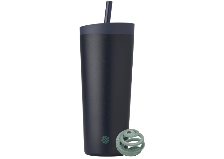 BlenderBottle 2-in-1 Insulated Stainless Steel Shaker Tumbler, Swig Leakproof Lid, Straw, BlenderBall, BPA Free, For Protein Shakes, Smoothies, And Pre...
