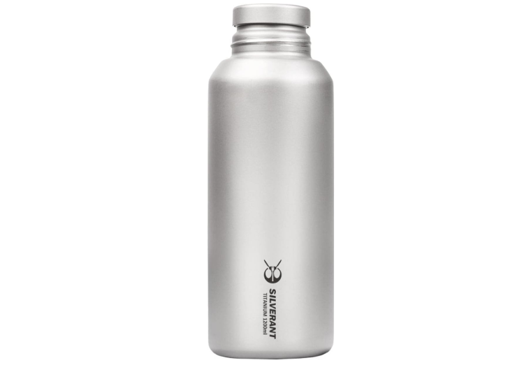 SILVERANT Titanium Bottle Leakproof Outdoor Camping Hiking Sports Water Bottle with Insulating Thermal Sleeve and Clip Loop Cap