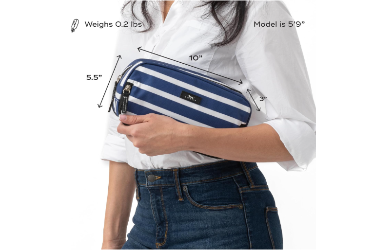 SCOUT 3-Way Toiletry Bag - Travel Makeup Pouch for Women with Three Zipper Compartments - Stands Upright, Wipes Clean
