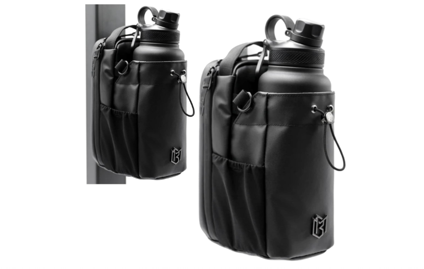 Magnetic Gym Bag for Men and Women – Sling Bottle with Magnetic Attachment | Water Bottle Holder, Gym Pouch, Crossbody Bag for Travel, Sports, Work, Fitness 