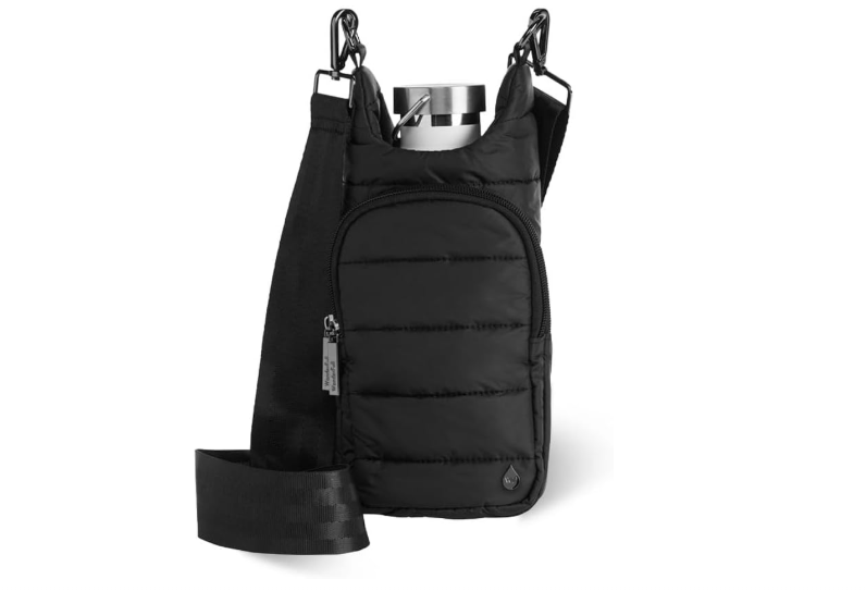WanderFull Original HydroBag Fits Up to 32 oz Water Bottle Holder with Strap – Hands-Free Crossbody Water Bottle Carrier Bag with Phone Pocket 