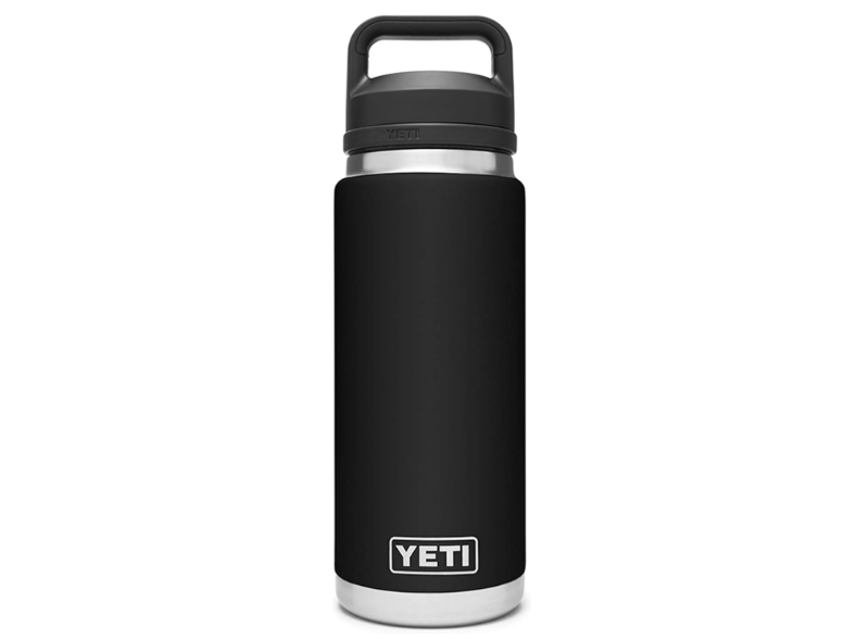 YETI Rambler 26 oz Bottle, Vacuum Insulated, Stainless Steel with Chug Cap, Black