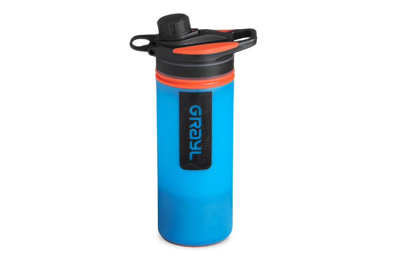 GRAYL GeoPress 24 oz Water Purifier Bottle - Filter for Hiking, Camping, Survival, Travel (Bali Blue)