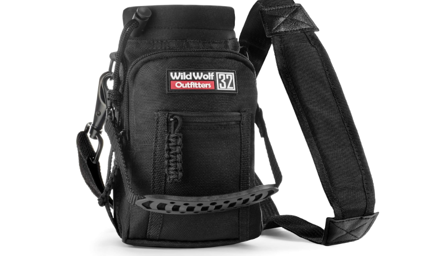 Wild Wolf Outfitters - #1 Best Water Bottle Holder for 32 oz Bottles - Carry, Protect and Insulate Your Flask with This Military Grade Carrier w/ 2 Pockets...