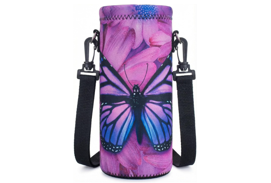 AUPET Water Bottle Carrier,Insulated Neoprene Water bottle Holder Bag Case Pouch Cover 1000ML or 750ML,Adjustable Shoulder Strap, Great for Stainless Steel...